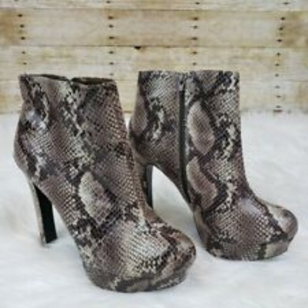 Snakeskin Booties